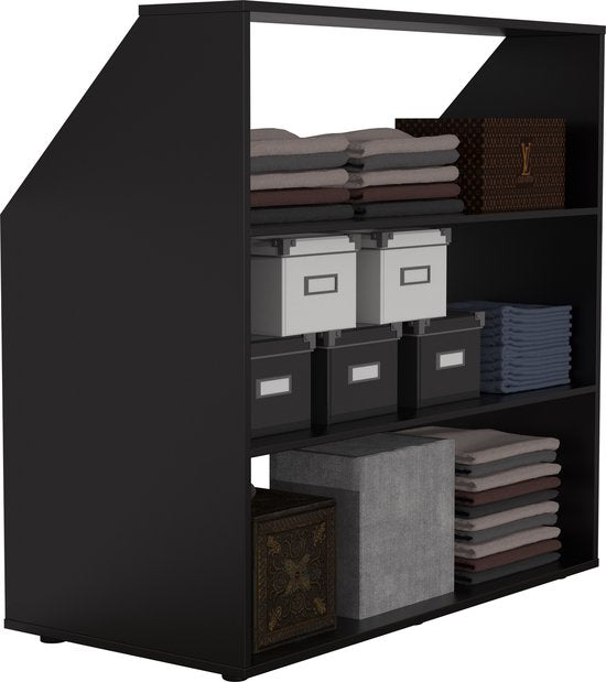 Kleiderschrank schräge Wand Dachgeschoss Schlafzimmer offen - Regale - Ablageschrank geeignet für schräge Wände