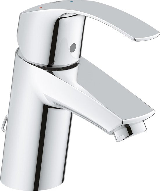 GROHE Eurosmart New Waschtischarmatur – Niedriger Auslauf – Mit Stoppkette – Chrom