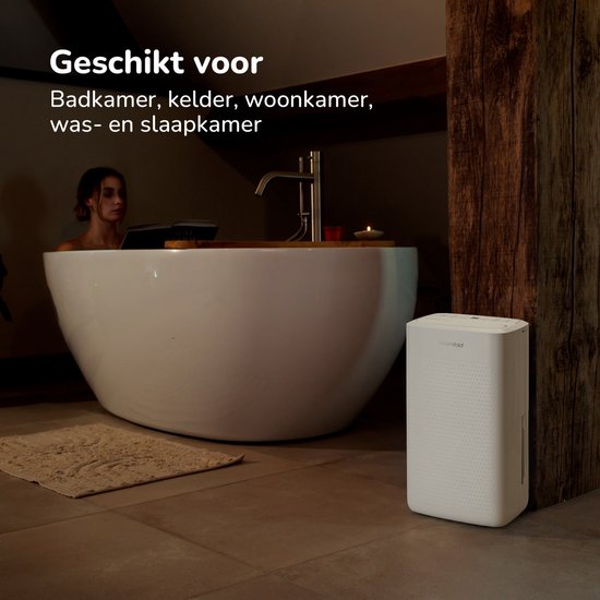 Bloomfold Luftentfeuchter DryPure – 12 L/Tag – HEPA Filter – Timer – Weiß