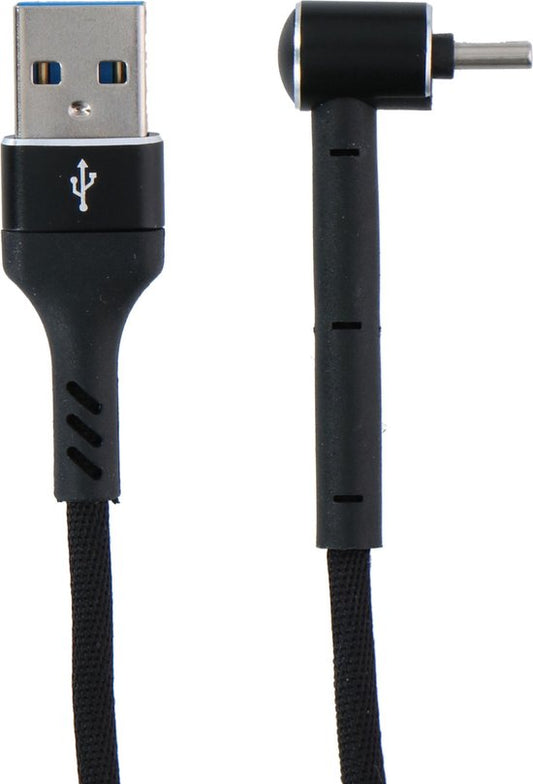 Grundig USB-Kabel - 3-in-1: Ladekabel, Datenkabel, Telefonständer - USB-C - 1 Meter - Schwarz