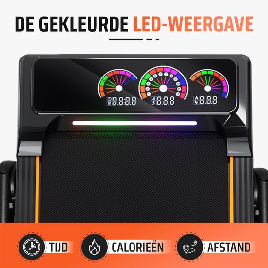 Laufband mit automatischer Steigung (8 %) – Automatische Steigung – Inklusive Anti-Rutsch-Matte und App – LED-Display – 1 bis 12 km/h – Zusammenklappbar – Walking-Pad – 8 % automatische Steigungsfunktion – Laufbänder für zu Hause – Walking-Band – Heimtrai