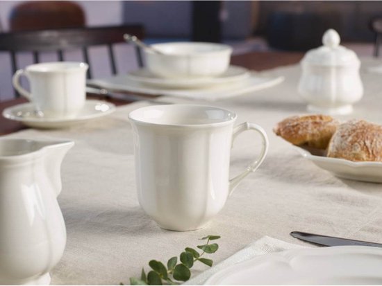 Villeroy & Boch Manoir Becher mit Henkel – 0,30 l – Weiß