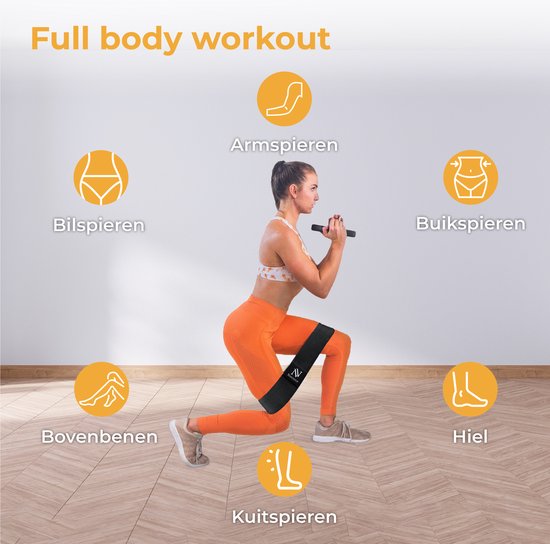 Nuvance - Resistance Bands Set inklusive Tragetasche - 3er Set - Resistance Band - Fitness Elastic - eBook mit zusätzlichen Übungen