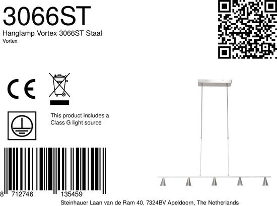 Steinhauer - Pendelleuchte - Vortex - Stahl - Metall - Designleuchte - LED - 3066ST
