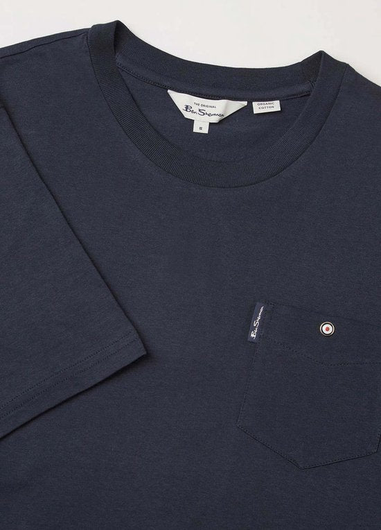 Ben Sherman Signature Taschen-T-Shirt - dunkles Marineblau - Größe S