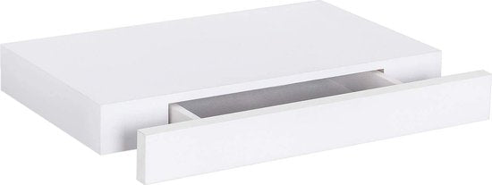 Rootz Wall Regal - Wandregal - Schwebende Aufbewahrung - Montierter Organizer - Dekorative Leiste - Ausstellungsregal - Weiß - 40x5x25 cm