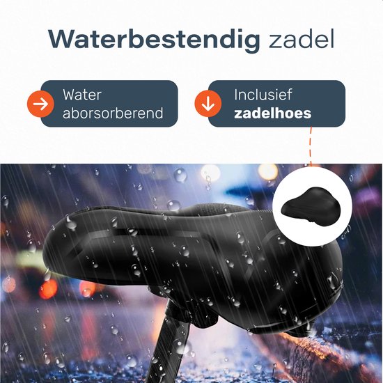 Proskill Unisex Fahrradsattel - 100% wasserdicht - Inkl. Satteldecke - Ergonomisch - Mit Federung - Rennrad - Gel - Mountainbike - Damen - Sattel - Zubehör - Schwarz
