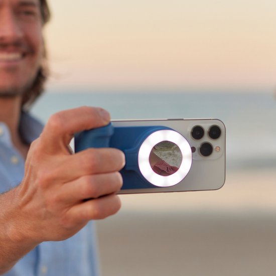 Shiftcam SnapLight Smartphone Ringlicht – 4 Helligkeitsstufen – Wiederaufladbar – MagSafe kompatibel - Rosa