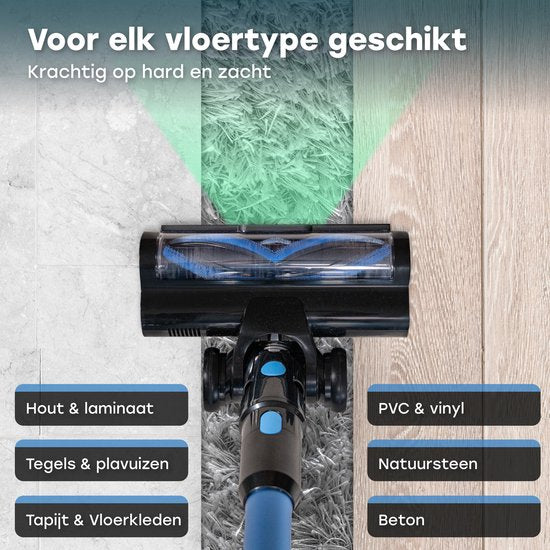 Ølven Stabstaubsauger CleanMax - Kabellos - 400W - Staubbuster - 55Min Akku - Beutelloser Staubsauger - Aroma Funktion