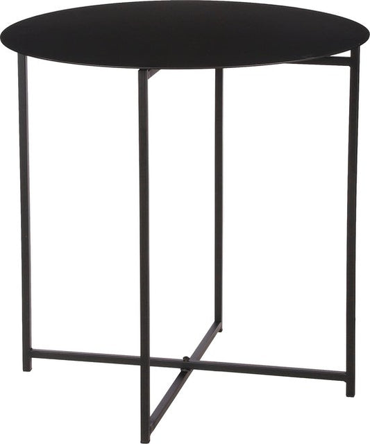 Mica Decorations Mikki Beistelltisch - H45 x Ø45 cm - Schwarz