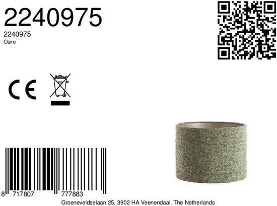 Licht & Wohnen - Lampenschirm - Osire - grün - Textil - Ø 40cm - E27 - 2240975