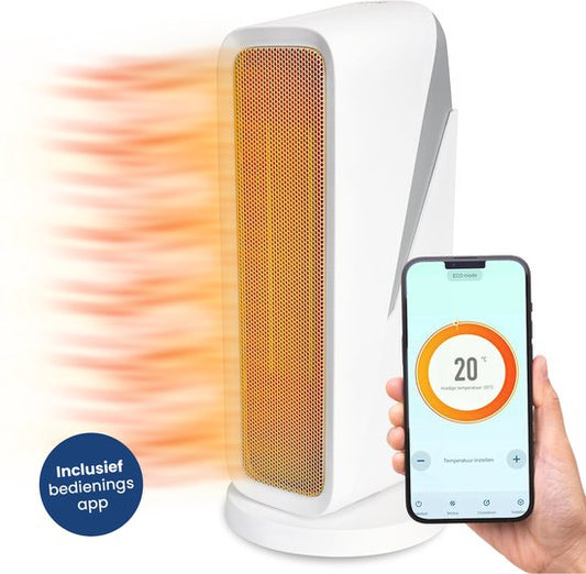 Gologi Heizlüfter mit Thermostat - Elektroherd - Heizung - Heizgerät - Mit App und Touch Control - 1500W