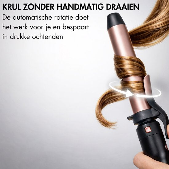 Sansbeauté® 3 in 1 Automatischer Lockenstab mit Klemme - Keramischer Lockenstab - 25mm bis 38mm - Beach Waves - gewelltes Haar - Lockenstäbe 33 38 mm 25 mm - Blowout-Bürste - Haarstyler - Lockenwickler - dünne und dicke Lockenwickler - Lockenstab kurzes H