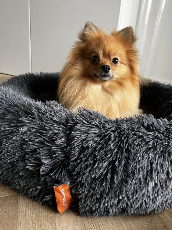 Happysnuts Donut Hundekorb 100cm - Braunes Hundebett - Hundebett - Waschbares Hundekissen