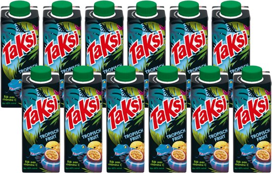 Taksi Tropisch Fruit – Geschmacksexplosion mit Milchprodukten und Vitamin C – 12 x 300 ml