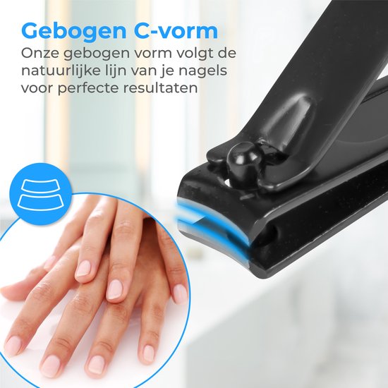 Nuvance - Nagelknipser - 4 in 1 - Nagelknipser-Set mit Nagelfeile - Nagelknipser - Zehennagelknipser - Für kahle Nägel
