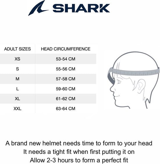SHARK Oxo Rydger Schwarz Weiß Gelb KWY System Helm - Größe L - Helm