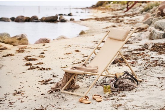Cille Strandstuhl mit 4-fach verstellbarer Rückenlehne, taupe