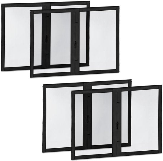 VONROC Seitenwände mit Moskitonetz - Für Premium Partyzelt PT501XX - 50+ UV Schutz - Schwarz