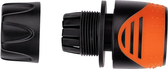 BLACK+DECKER Gartenschlauch-Kupplung 1/2'' - Gartenschläuche ⌀13mm - Kunststoff - Schwarz/Orange