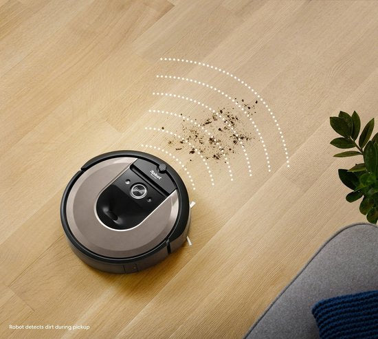 iRobot Roomba i6 Staubsaugerroboter - Intelligente Navigation - Sprachsteuerung - Beige/Schwarz
