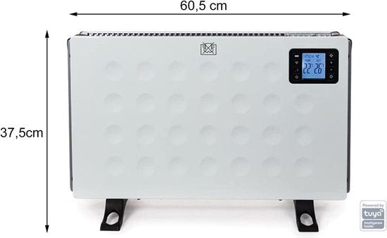 Perel Smart Konvektor Heizung, für den Innenbereich, drei Heizstufen, 2000 W