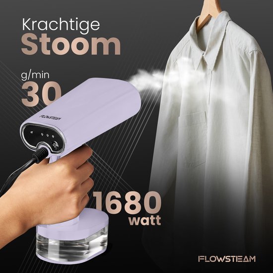 FLOWSTEAM® Luxury Clothes Steamer - Hand Steamer - Steamer Clothes - Lavender Edition