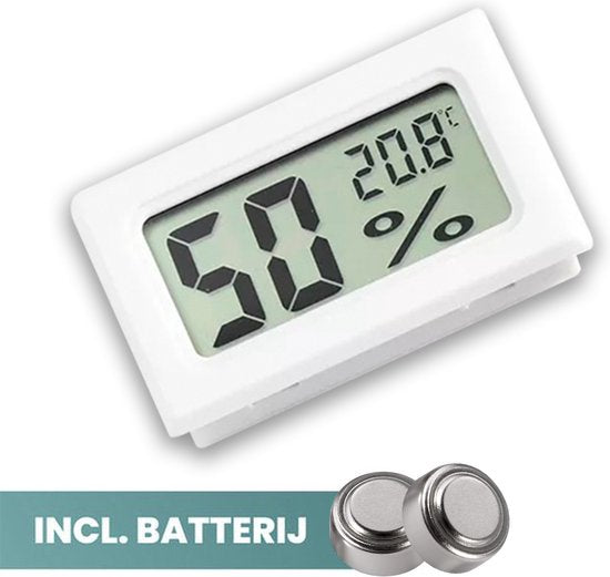Ease Electronicz Hygrometer - Wetterstation - Luftfeuchtigkeitsmesser - Thermometer für Innenräume - inkl. Batterien