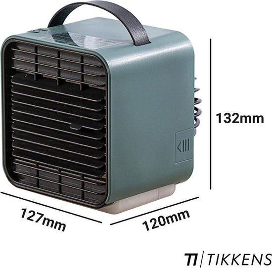 TIKKENS Mini-Luftkühler / Ventilator / Tischventilator / Luftkühler - Dunkelgrün
