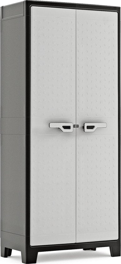 Keter Titan Hochschrank - 4 Fachböden - 80x44x182cm - Schwarz/Grau
