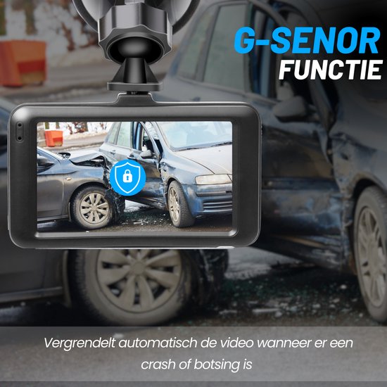 VERTREX Dashcam für Auto 1080P Full HD - Front und Heck - Dashcams - Nachtsicht - G-Sensor - 170° Weitwinkelobjektiv - 3.0" LCD - Bewegungserkennung - Schleifenaufzeichnung - Inkl. 32GB MicroSD Karte