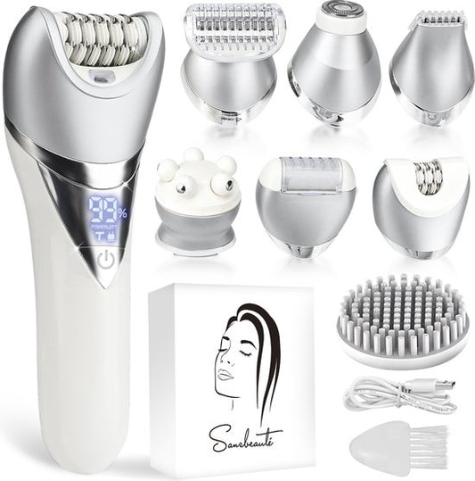 Sansbeauté® 7 in 1 Ladyshaves für Frauen - Gesicht - Achseln - Beine - Epilierer - Trimmer für Frauen & Damen - Bikini-Trimmer Damen - Rasierer Frau