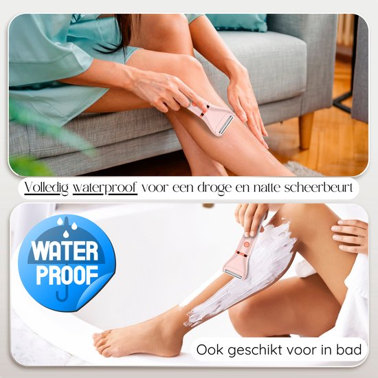 2-in-1 Ladyshave mit Display - Gesicht - Achseln - Beine - Bikinizone - Sansbeauté® - Rasierer Damen - Gesichtshaarentfernung Damen - Trimmer Damen - Ladyshaves Bikini - USB Wiederaufladbar