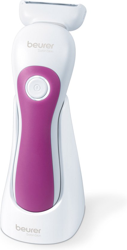 Beurer HL 36 Ladyshave – Elektrorasierer für Frauen – 4 Aufsätze / 2x Trimmer – Nass/Trocken – Spritzwassergeschützt – LED-Licht – Antiallergen – Inkl. Ladestation, Bürste und Aufbewahrungstasche - 3 Jahre Garantie