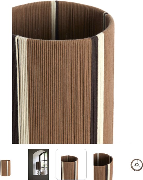 Light & Living Lampenschirm Medan - Dunkelbraun - Ø20cm - Modern