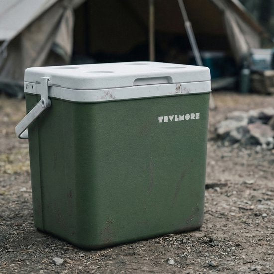TRVLMORE Cool Box 26L - Kühlbox - Inklusive 2 Kühlelemente - Grün