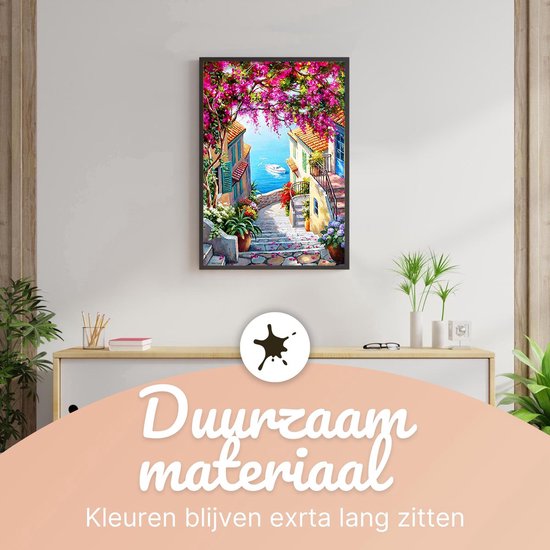 Rubye® Malen nach Zahlen Erwachsene - Seelandschaft - inklusive Pinsel - Leinwand Gemälde ohne Rahmen - Farbe nach Zahlen - 40x50cm