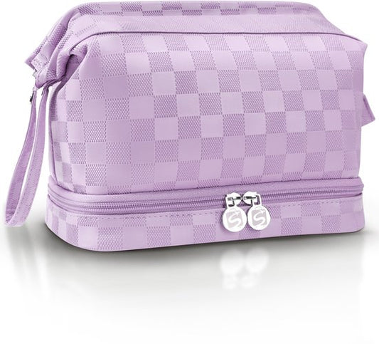 Skycases Travel Essentials - Kulturtasche und Make-up-Organizer - wasserdicht und kompakt - geeignet für Reisen und den täglichen Gebrauch - Unisex - lila