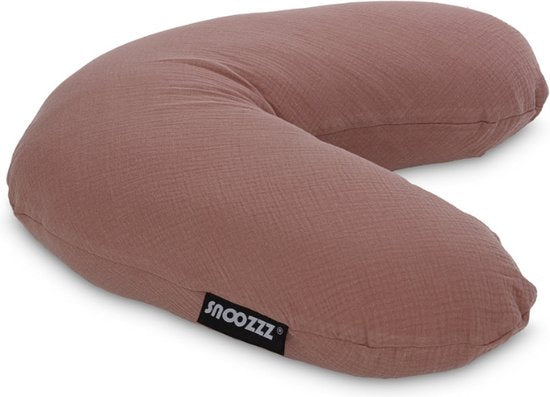 Snoozzz Stillkissen Small mit Fiber-Füllung und abnehmbarem Bezug – Chestnut – 120 cm
