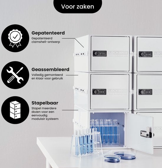 Lockabox One™ Aufbewahrungsbox mit Zahlenschloss - Abschließbarer Medizinschrank - Polycarbonat-Tresor - kühlschrank- und gefrierschrankgeeignet - 10,5 Liter - 31 x 21 x 17 cm