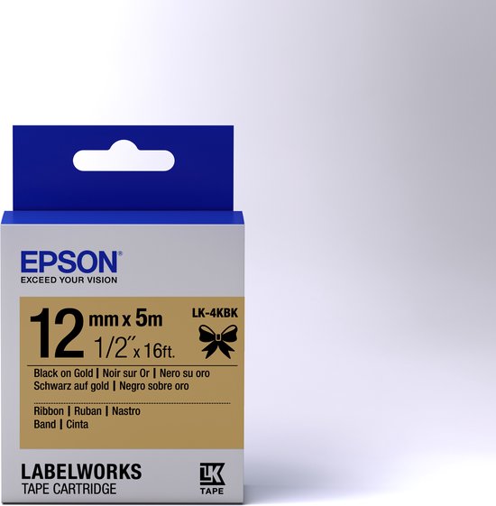 Druckeretiketten Epson C53S654001 Gold Schwarz