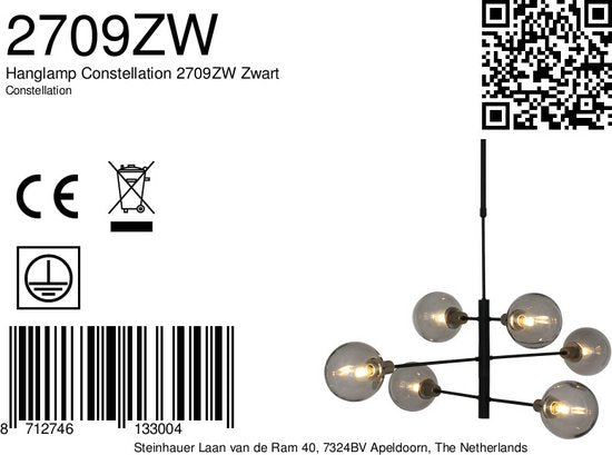 Steinhauer Constellation Pendelleuchte - Schwarz