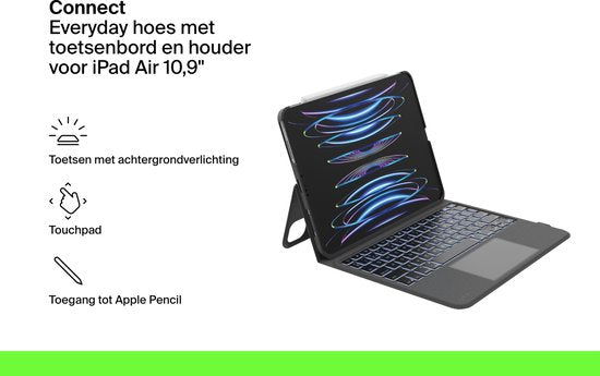 Belkin Everyday Tasche mit Tastatur und Halterung für iPad Air 10.9/11" und iPad Pro 11" - AZERTY