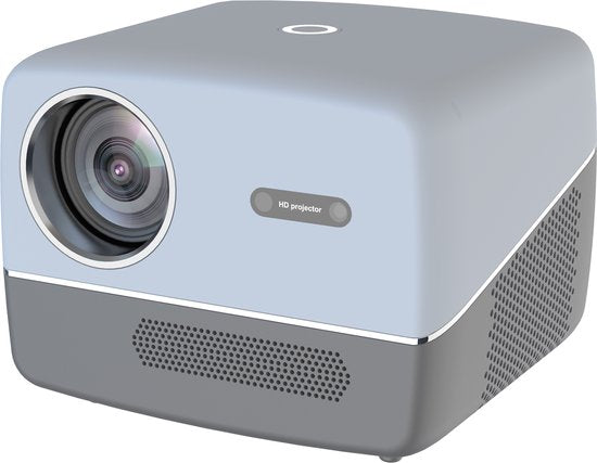 Fuegobird A6 Beamer - 1080P Full HD - Smart Home Projektor - Unterstützung 4K - Android TV 9.0 - 450 ANSI - Streaming mit IOS & Android - Autofokus und 4D Keystone - 2GB RAM+32GB ROM - WiFi6 - 2.4G/5G WiFi - BT5.0 - Netflix/Prime Video/Youtube - Grau
