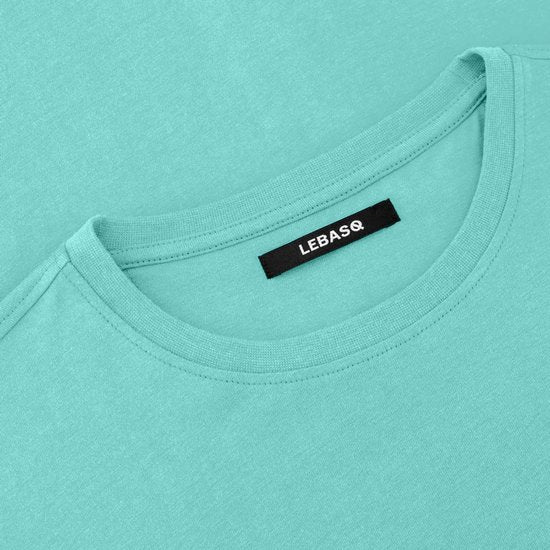 LEBASQ - The Baker - T-Shirt - Kurzarm - Lagoon - M - Bio-Baumwolle - 3D-Druck auf der Brust