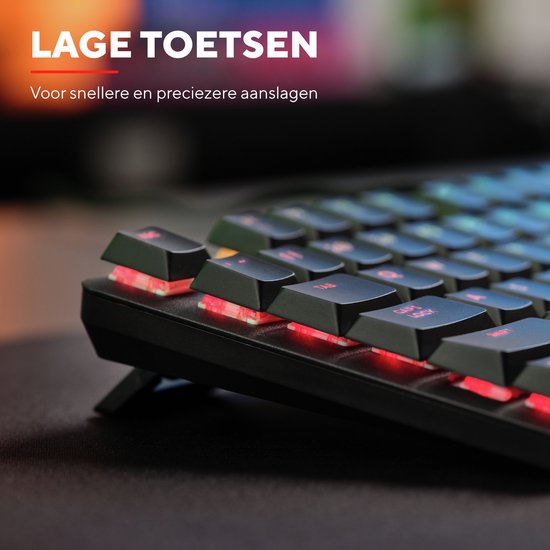 Trust GXT 866 Torix – Mechanische Gaming-Tastatur – Voll-RGB – Weiße Schalter – PC/PS5 – US-QWERTY – Schwarz