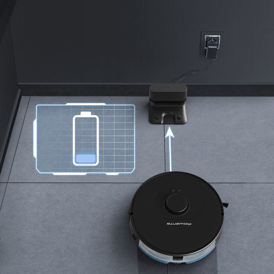 Rowenta X-Plorer Series 75S+ RR8585 - Staubsaugerroboter mit Wischfunktion - Automatische Entladestation - Schwarz
