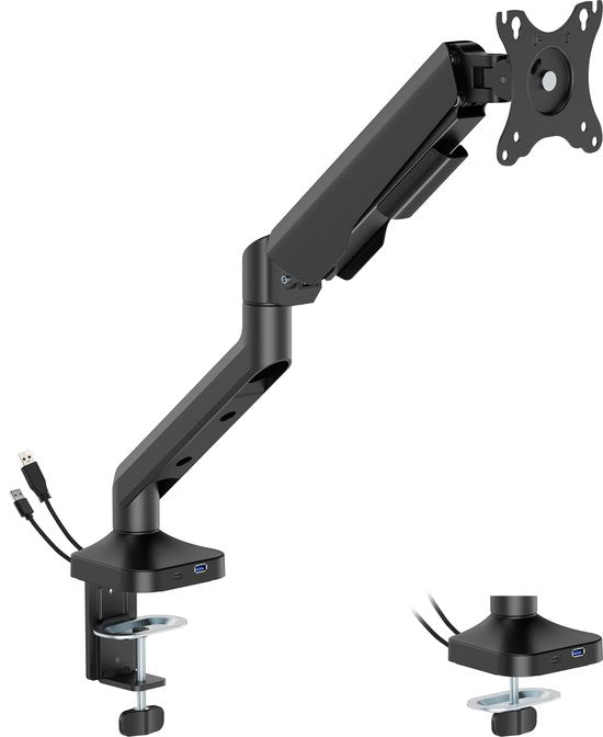 VDD Gaming - Monitorarm - Monitorarm - Monitorhalterung - Höhenverstellbar - Für 1 Bildschirm - Ergonomisches Design - Schwarz
