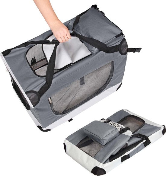 Cado Hundetransportbox XXL 92 x 64 x 64cm grau