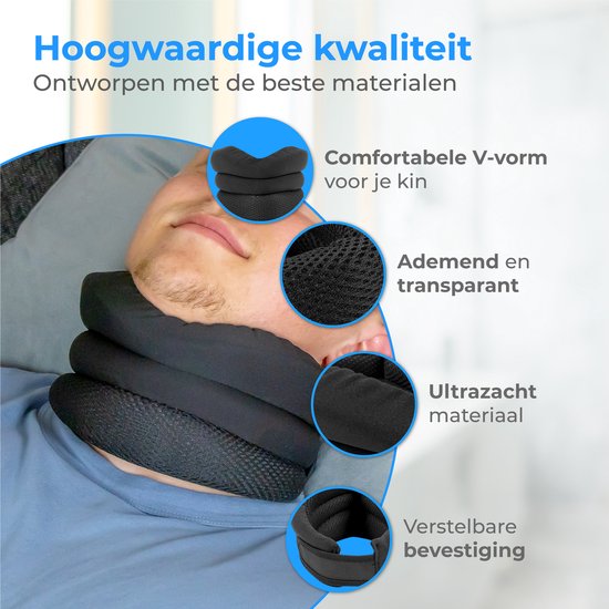 Nuvance - Anti Snore Neck Brace - Halskragen - Anti Snore Pillow - Inklusive eBook - Neck Brace - Reduziert Schnarchen - Neck Band - Anti Snore Produkte - Besserer Schlaf